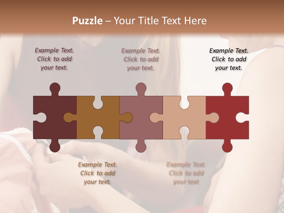 Two Women Sitting On A Couch Looking At A Piece Of Clothing PowerPoint Template