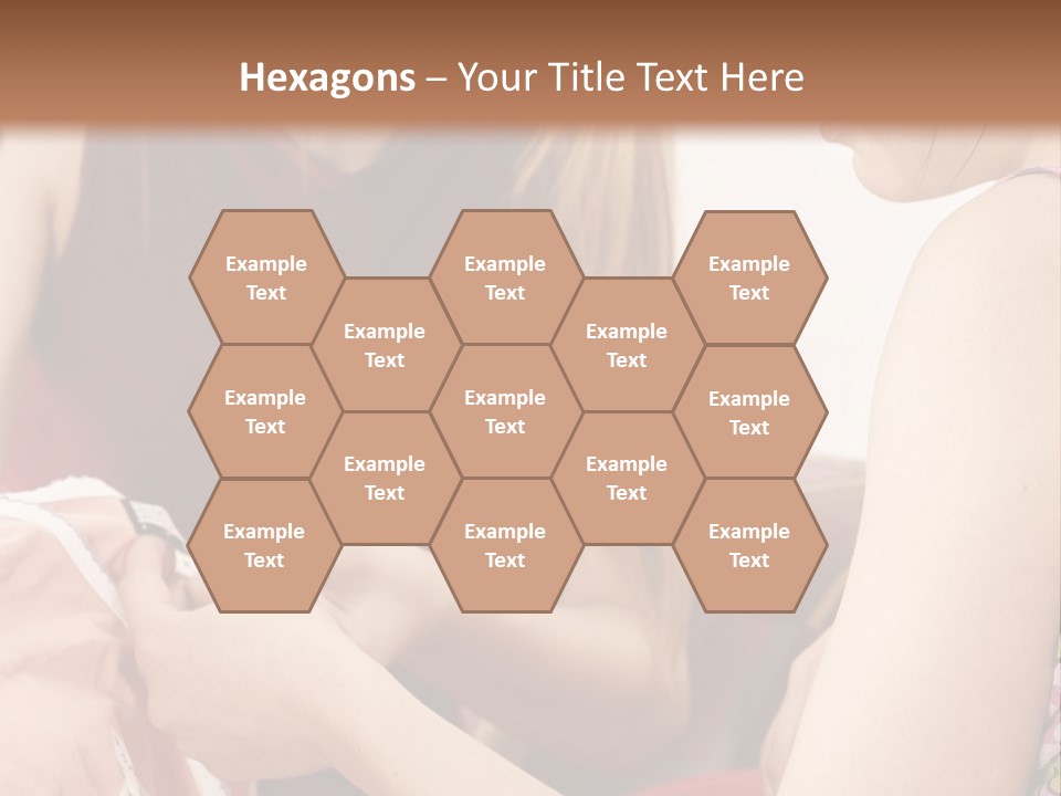 Two Women Sitting On A Couch Looking At A Piece Of Clothing PowerPoint Template