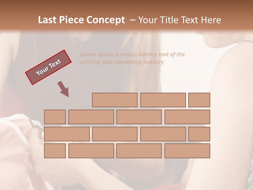 Two Women Sitting On A Couch Looking At A Piece Of Clothing PowerPoint Template