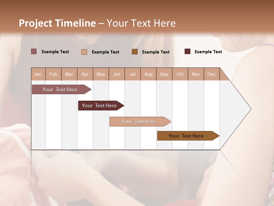 Two Women Sitting On A Couch Looking At A Piece Of Clothing PowerPoint Template