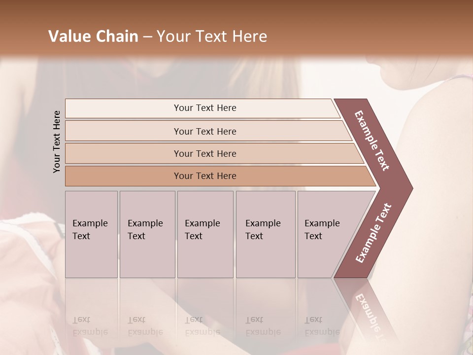 Two Women Sitting On A Couch Looking At A Piece Of Clothing PowerPoint Template
