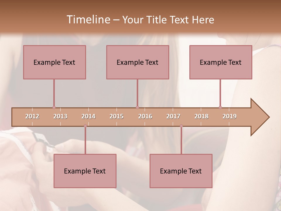 Two Women Sitting On A Couch Looking At A Piece Of Clothing PowerPoint Template