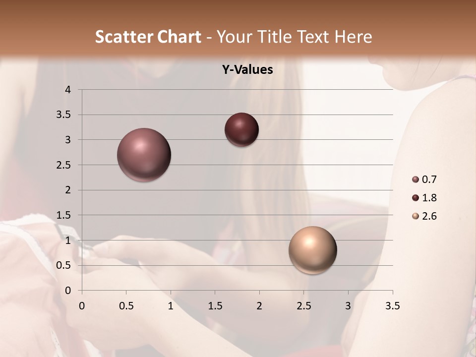 Two Women Sitting On A Couch Looking At A Piece Of Clothing PowerPoint Template