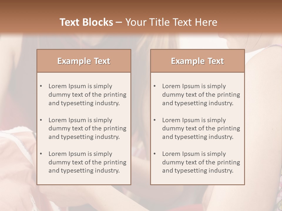 Two Women Sitting On A Couch Looking At A Piece Of Clothing PowerPoint Template