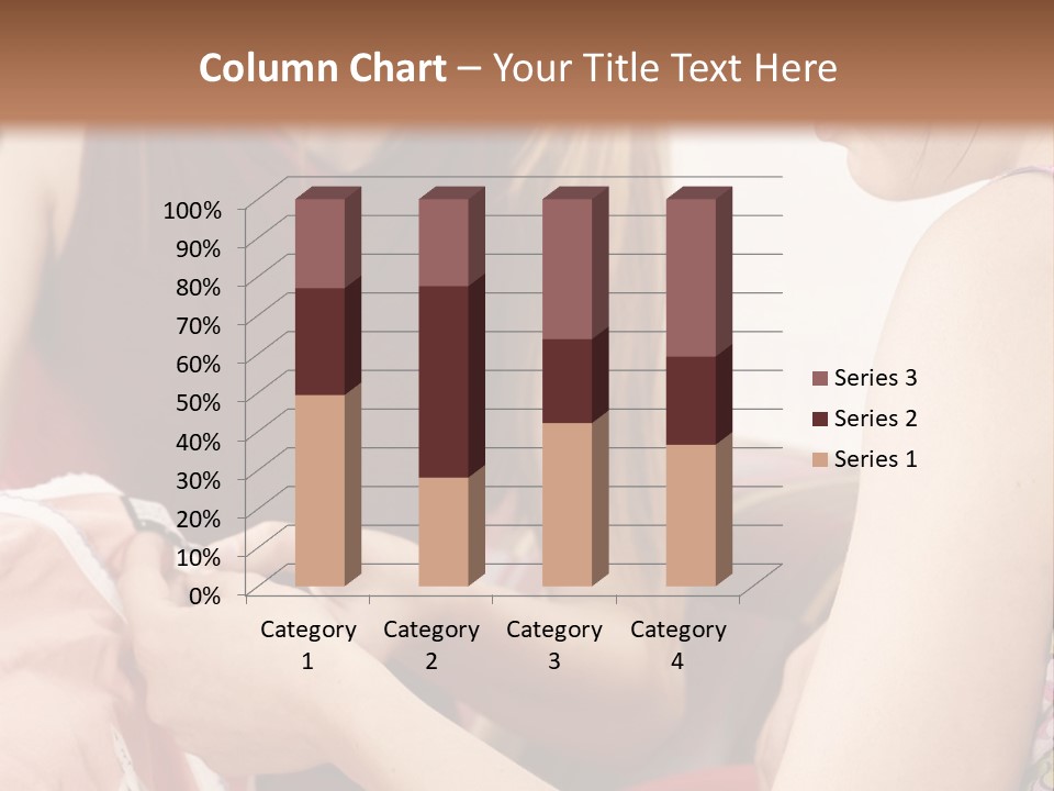 Two Women Sitting On A Couch Looking At A Piece Of Clothing PowerPoint Template