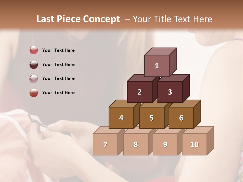 Two Women Sitting On A Couch Looking At A Piece Of Clothing PowerPoint Template