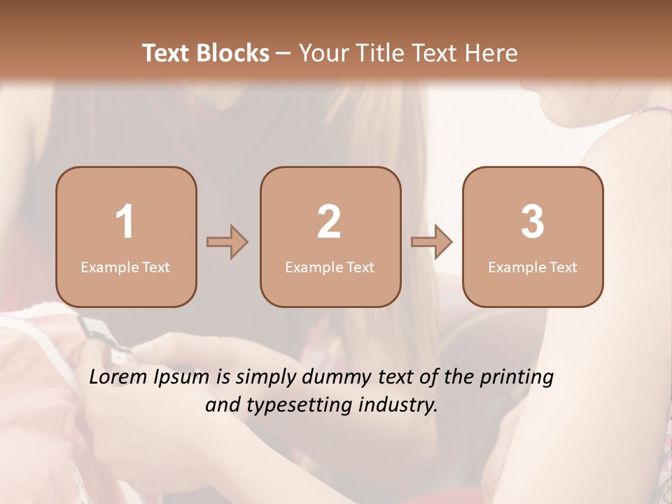 Two Women Sitting On A Couch Looking At A Piece Of Clothing PowerPoint Template