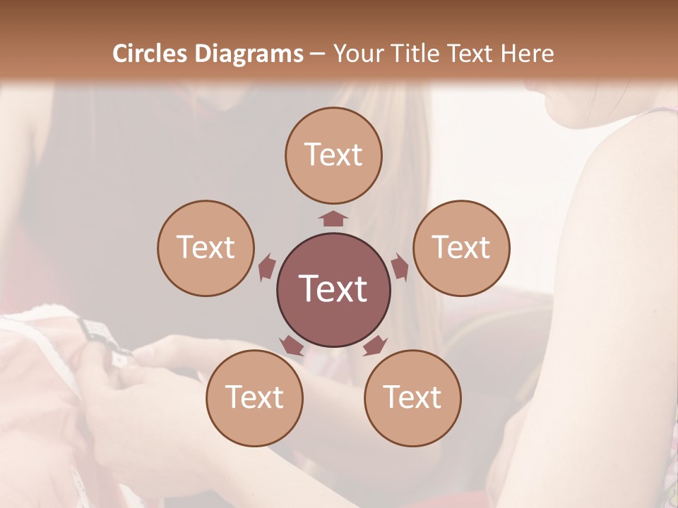 Two Women Sitting On A Couch Looking At A Piece Of Clothing PowerPoint Template