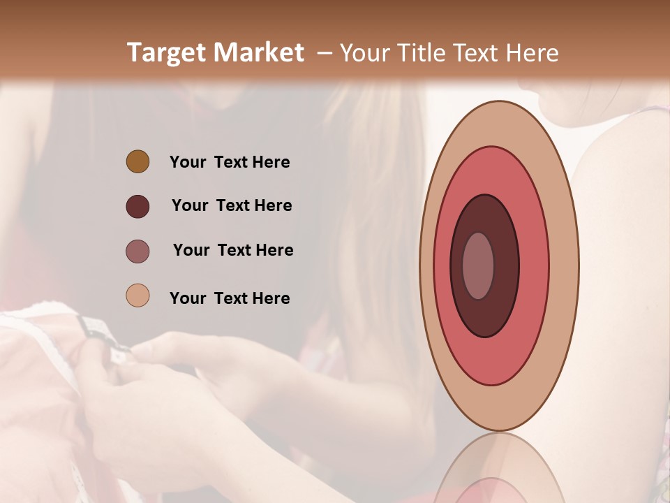 Two Women Sitting On A Couch Looking At A Piece Of Clothing PowerPoint Template