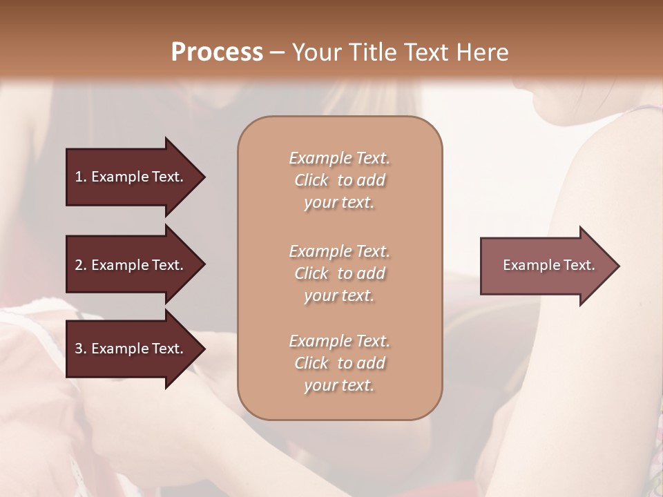 Two Women Sitting On A Couch Looking At A Piece Of Clothing PowerPoint Template