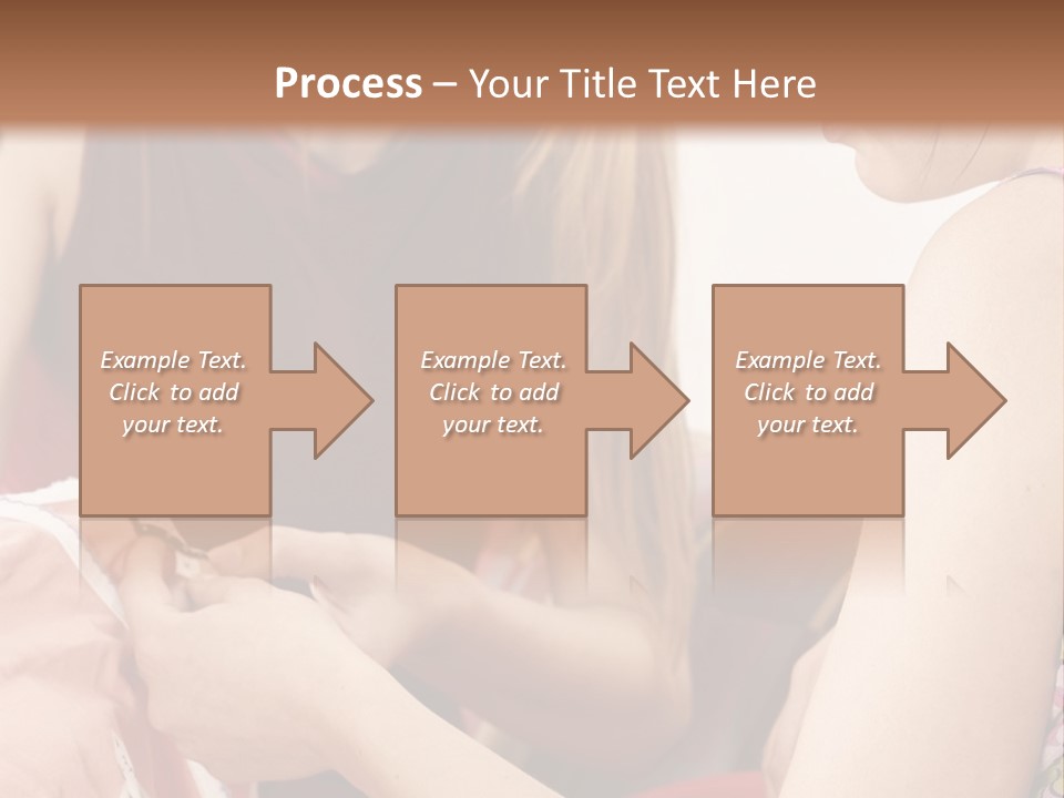 Two Women Sitting On A Couch Looking At A Piece Of Clothing PowerPoint Template