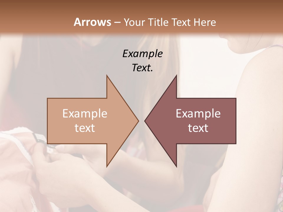 Two Women Sitting On A Couch Looking At A Piece Of Clothing PowerPoint Template