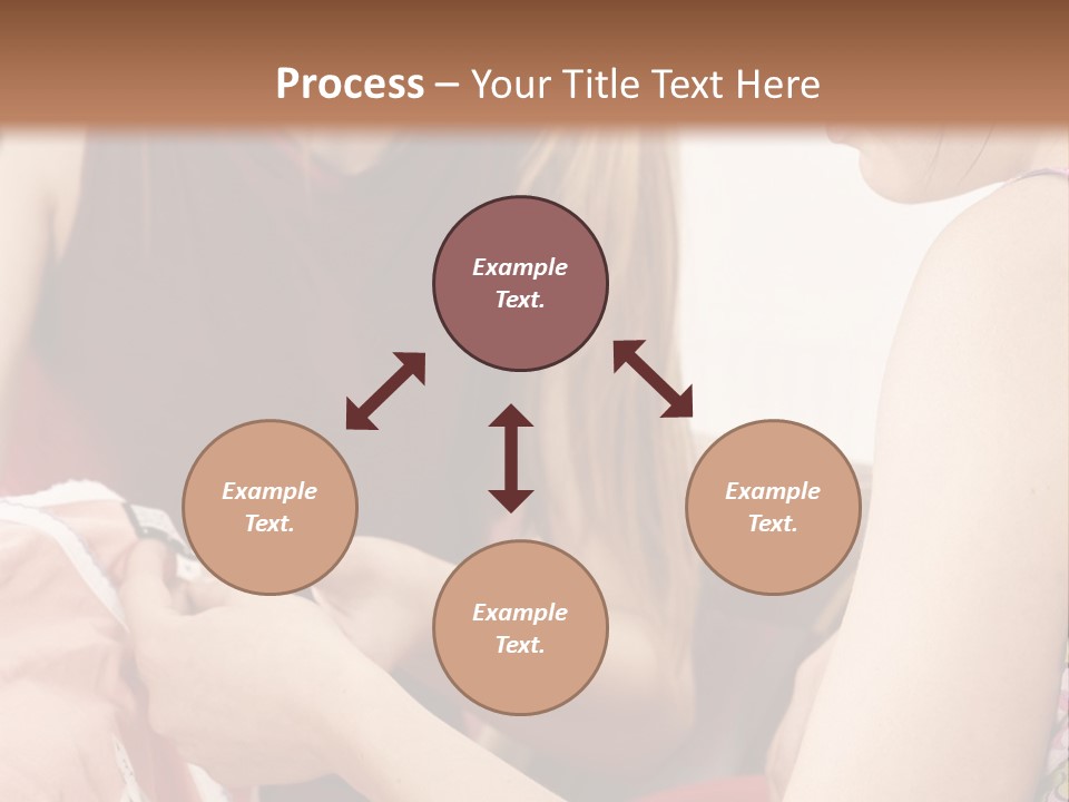 Two Women Sitting On A Couch Looking At A Piece Of Clothing PowerPoint Template