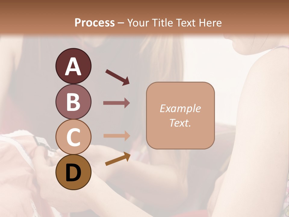 Two Women Sitting On A Couch Looking At A Piece Of Clothing PowerPoint Template