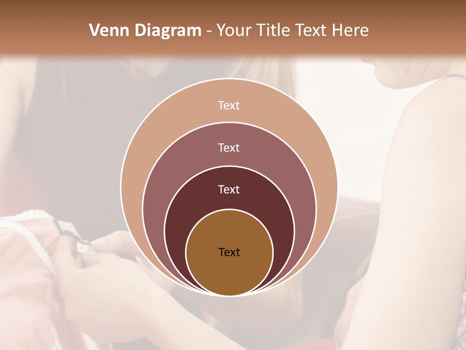 Two Women Sitting On A Couch Looking At A Piece Of Clothing PowerPoint Template