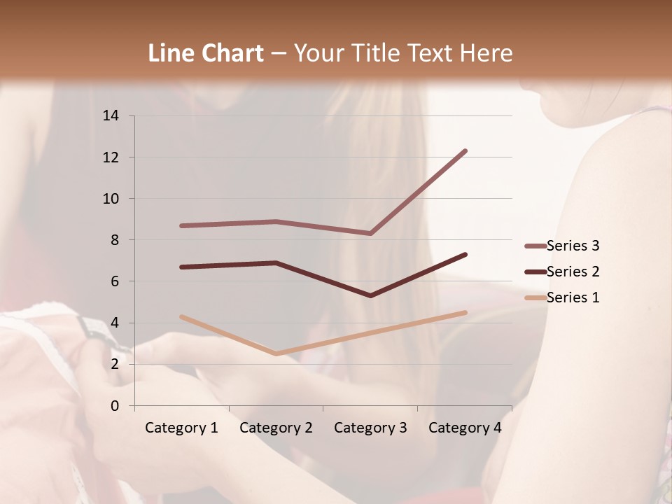 Two Women Sitting On A Couch Looking At A Piece Of Clothing PowerPoint Template