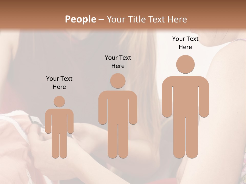 Two Women Sitting On A Couch Looking At A Piece Of Clothing PowerPoint Template