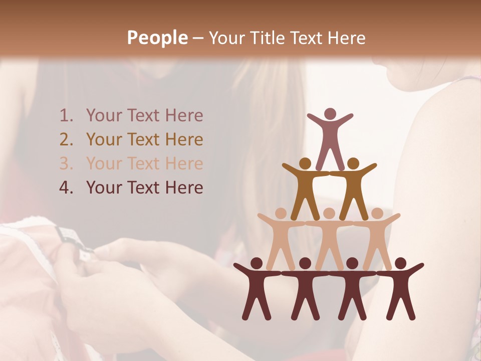 Two Women Sitting On A Couch Looking At A Piece Of Clothing PowerPoint Template