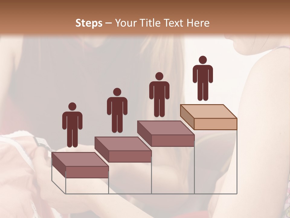 Two Women Sitting On A Couch Looking At A Piece Of Clothing PowerPoint Template