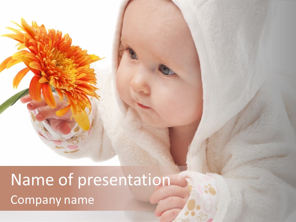 Care Beautiful Baby PowerPoint Template