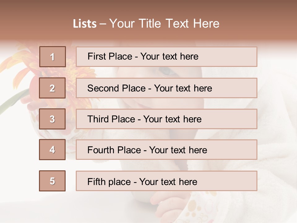 Care Beautiful Baby PowerPoint Template