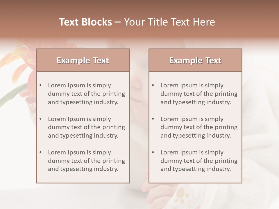 Care Beautiful Baby PowerPoint Template