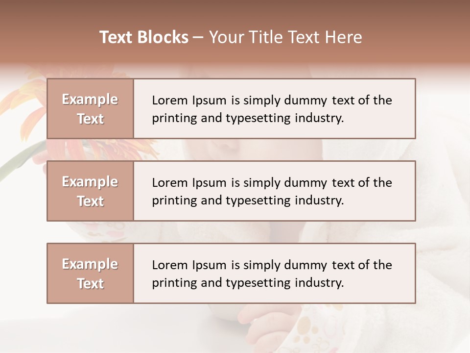 Care Beautiful Baby PowerPoint Template