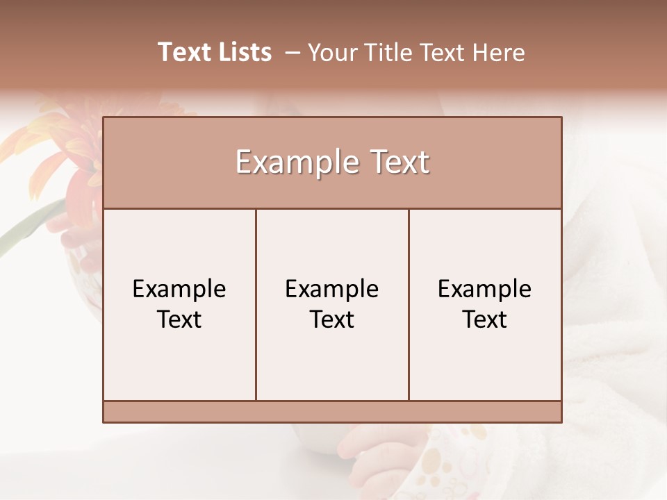 Care Beautiful Baby PowerPoint Template