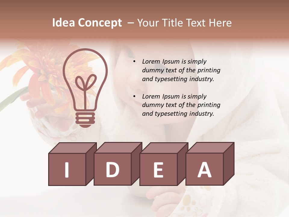 Care Beautiful Baby PowerPoint Template