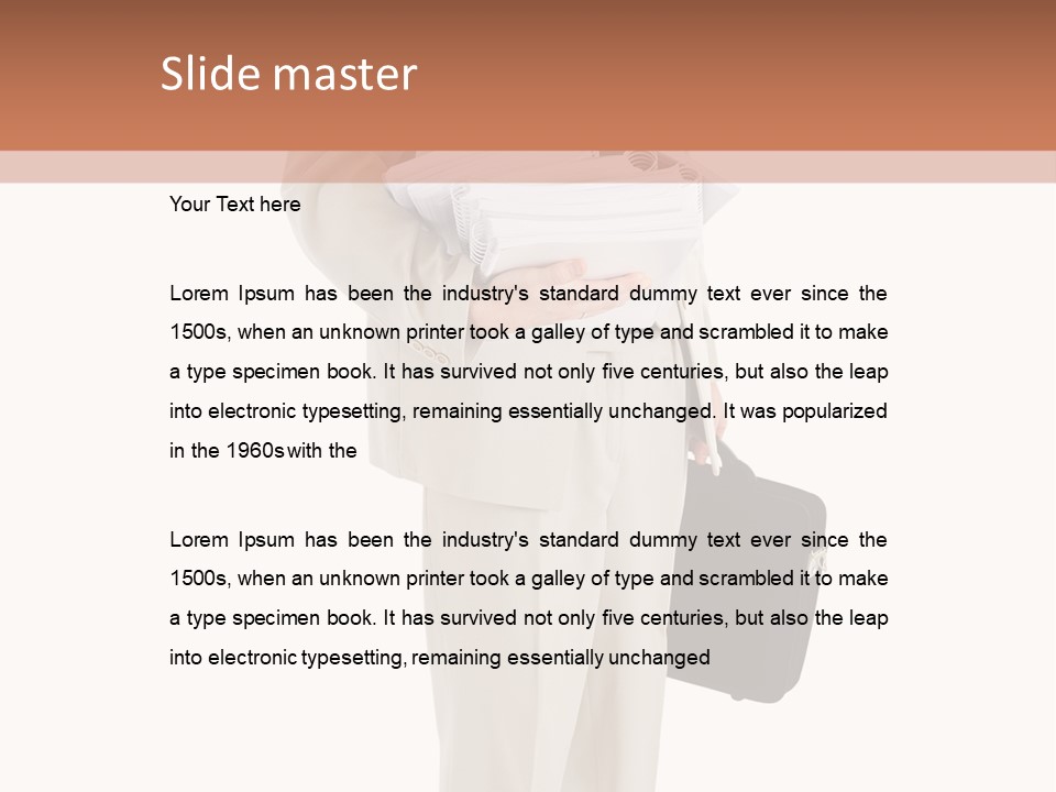 Bag Deadline Worker PowerPoint Template