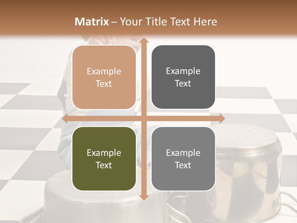 A Baby Playing With A Drum On A Checkered Floor PowerPoint Template