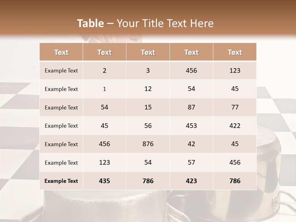 A Baby Playing With A Drum On A Checkered Floor PowerPoint Template