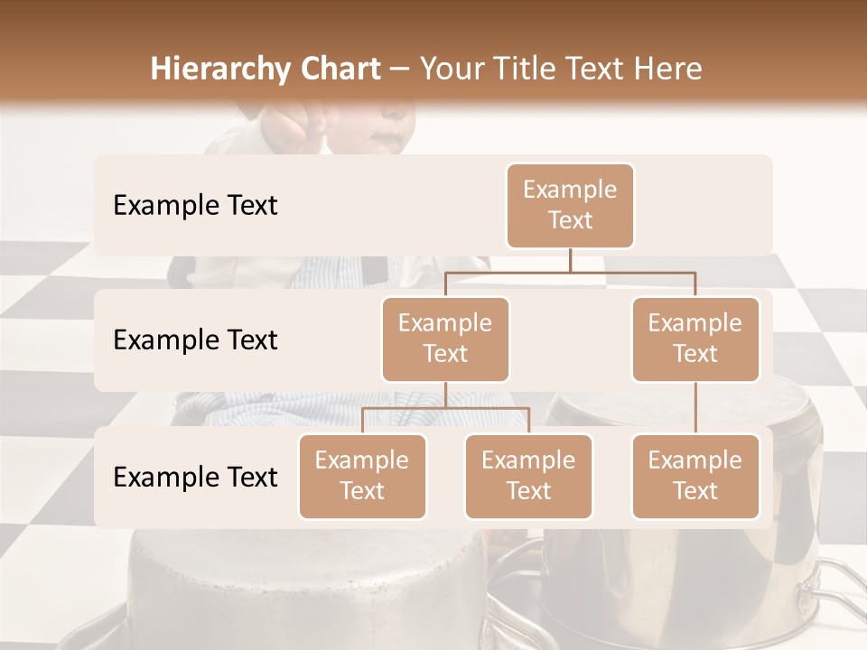 A Baby Playing With A Drum On A Checkered Floor PowerPoint Template