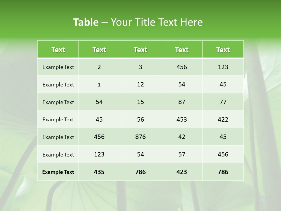 Background Waterlily Nelumbo_Nucifera PowerPoint Template