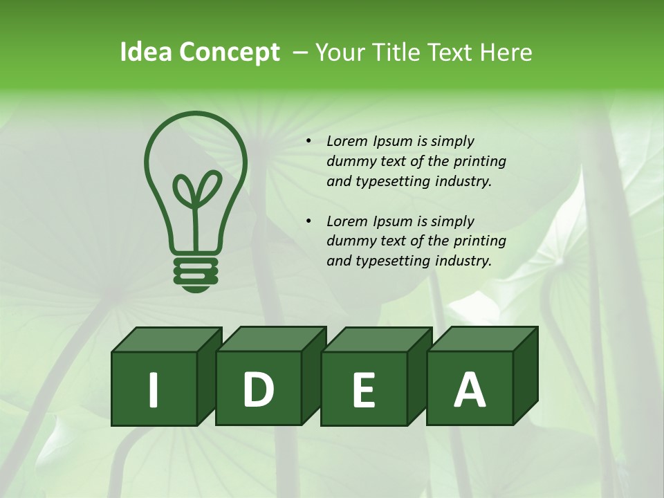 Background Waterlily Nelumbo_Nucifera PowerPoint Template