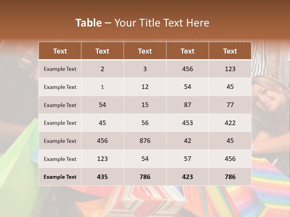 A Group Of People Holding Shopping Bags And Posing For A Picture PowerPoint Template