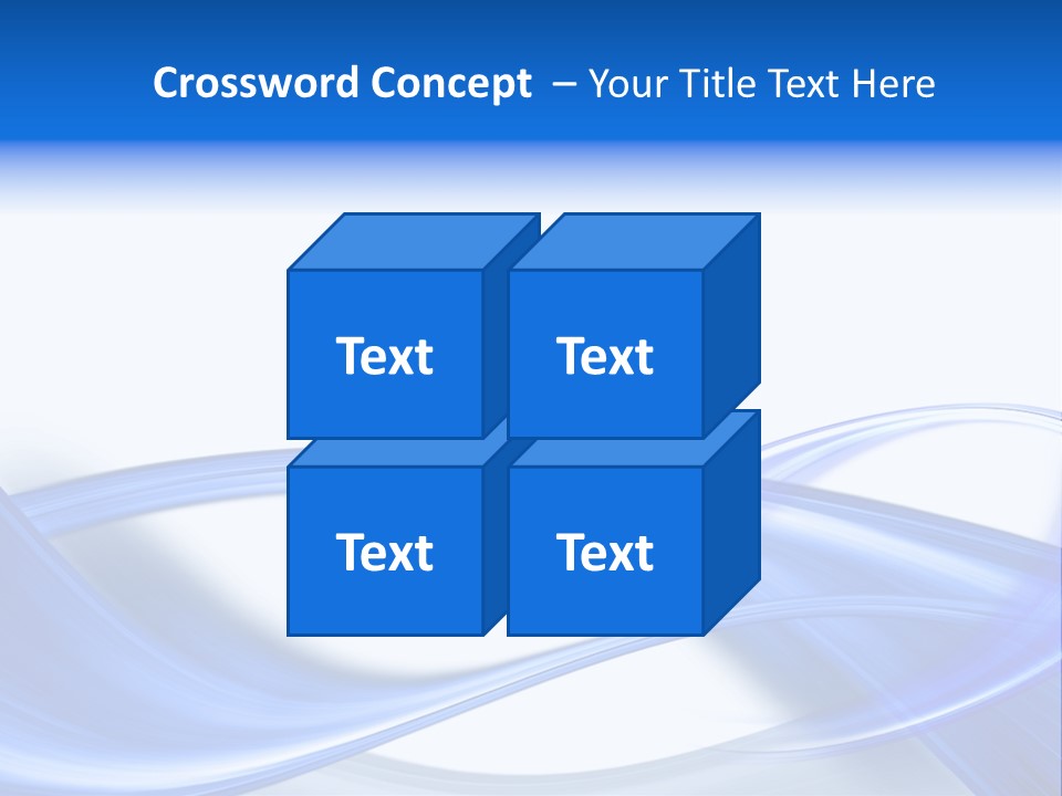 A Blue And White Background With Waves PowerPoint Template