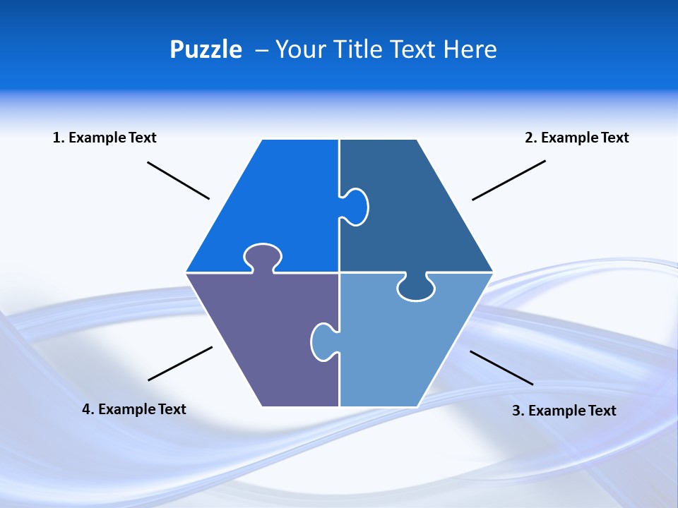 A Blue And White Background With Waves PowerPoint Template