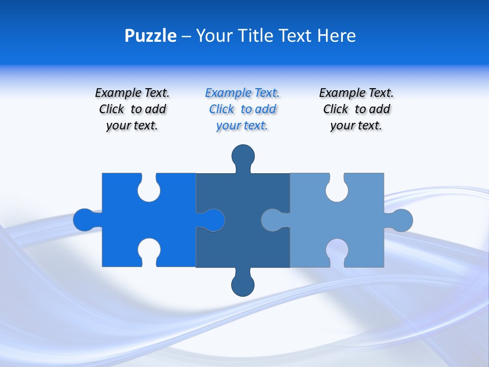 A Blue And White Background With Waves PowerPoint Template