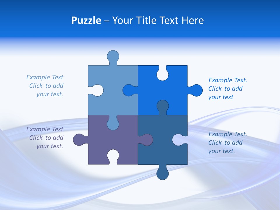 A Blue And White Background With Waves PowerPoint Template