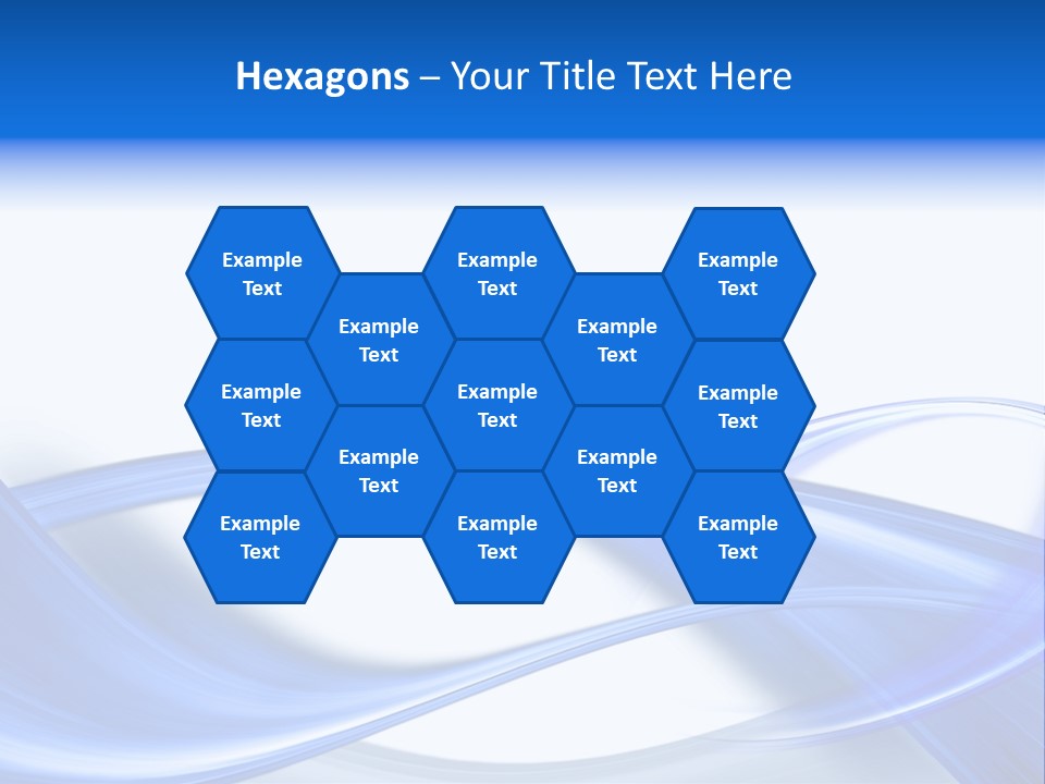 A Blue And White Background With Waves PowerPoint Template