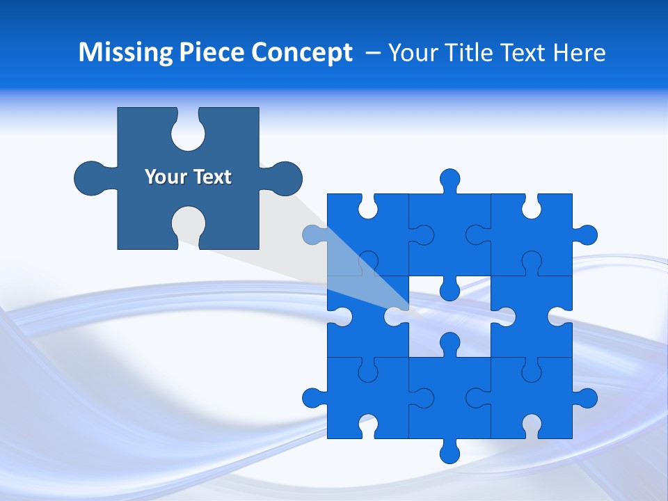 A Blue And White Background With Waves PowerPoint Template