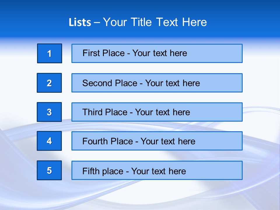 A Blue And White Background With Waves PowerPoint Template