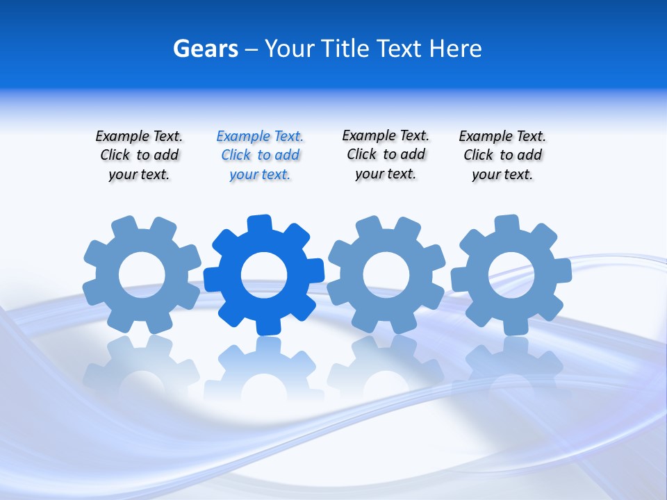 A Blue And White Background With Waves PowerPoint Template