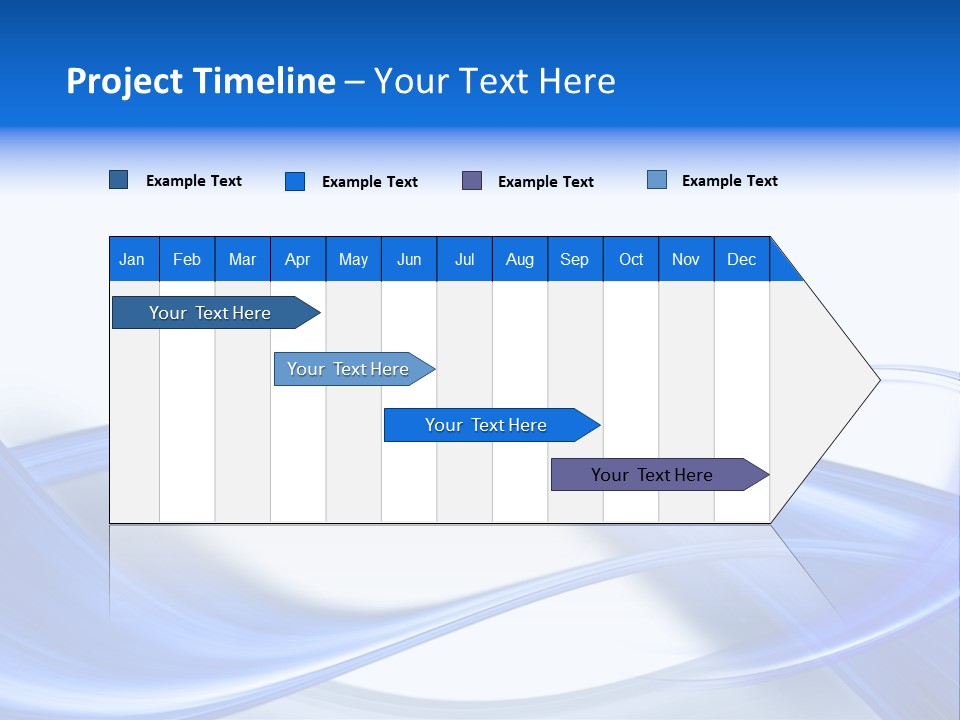A Blue And White Background With Waves PowerPoint Template