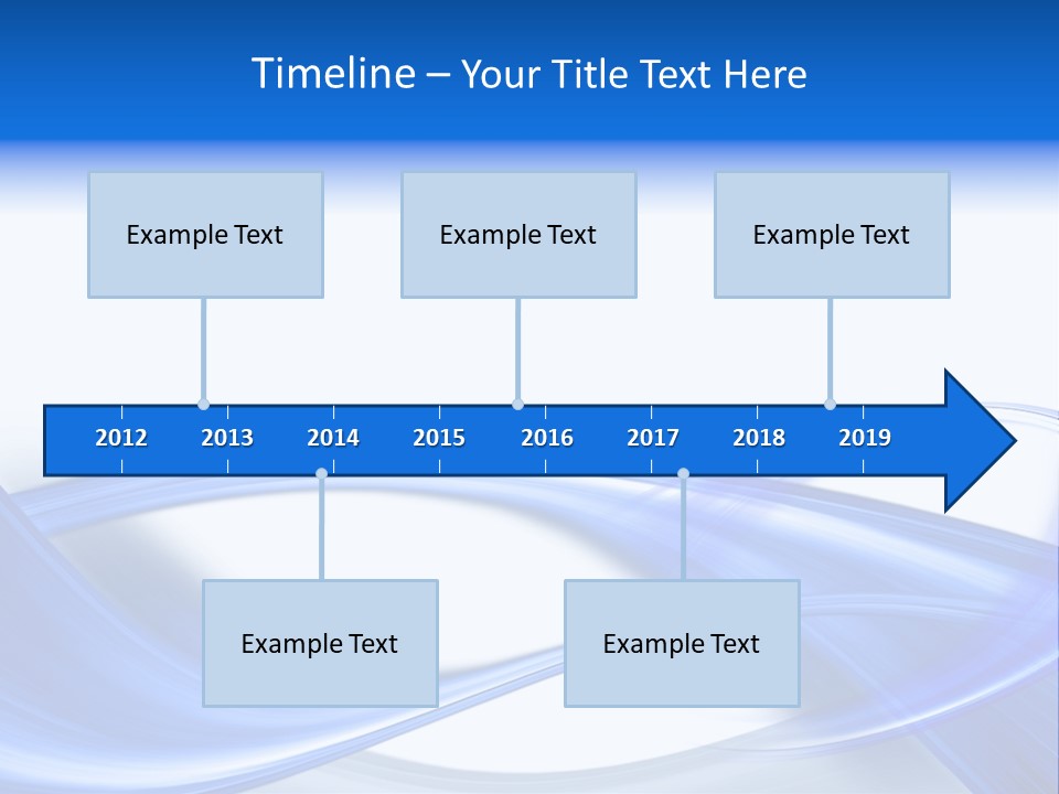 A Blue And White Background With Waves PowerPoint Template