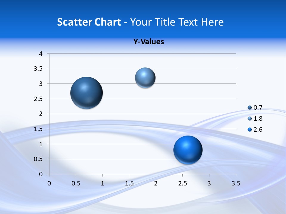 A Blue And White Background With Waves PowerPoint Template