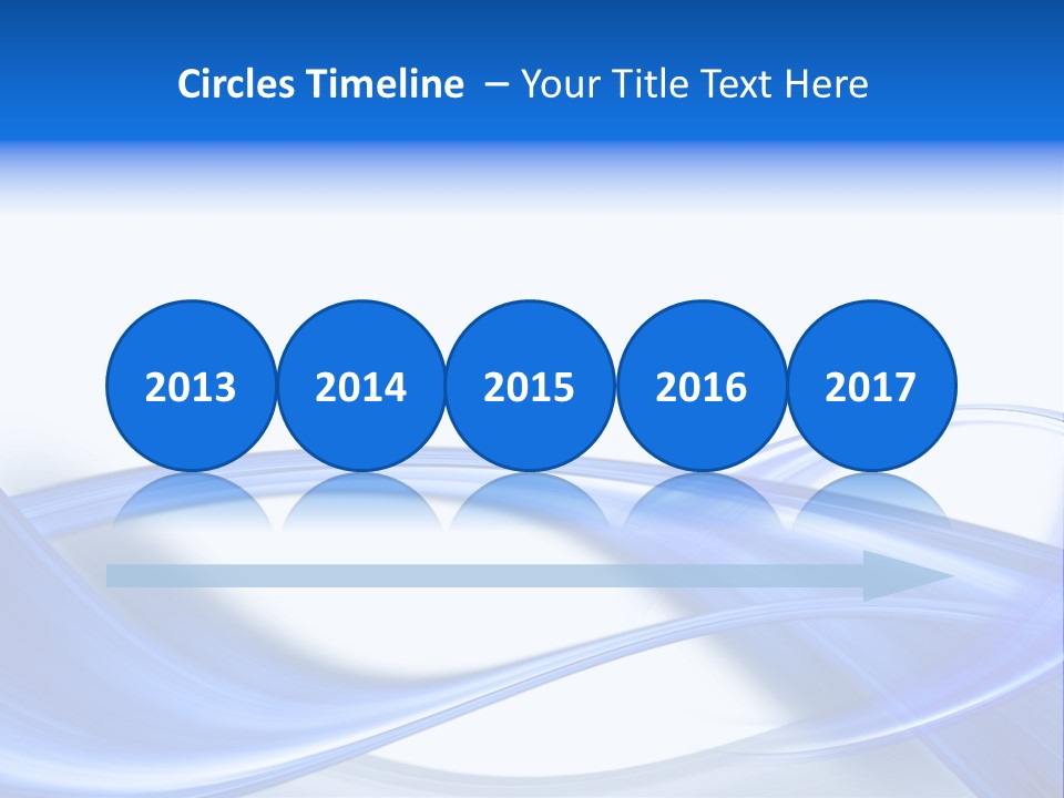 A Blue And White Background With Waves PowerPoint Template