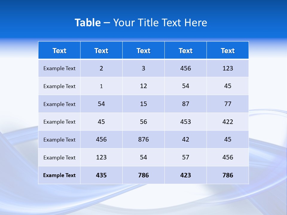 A Blue And White Background With Waves PowerPoint Template