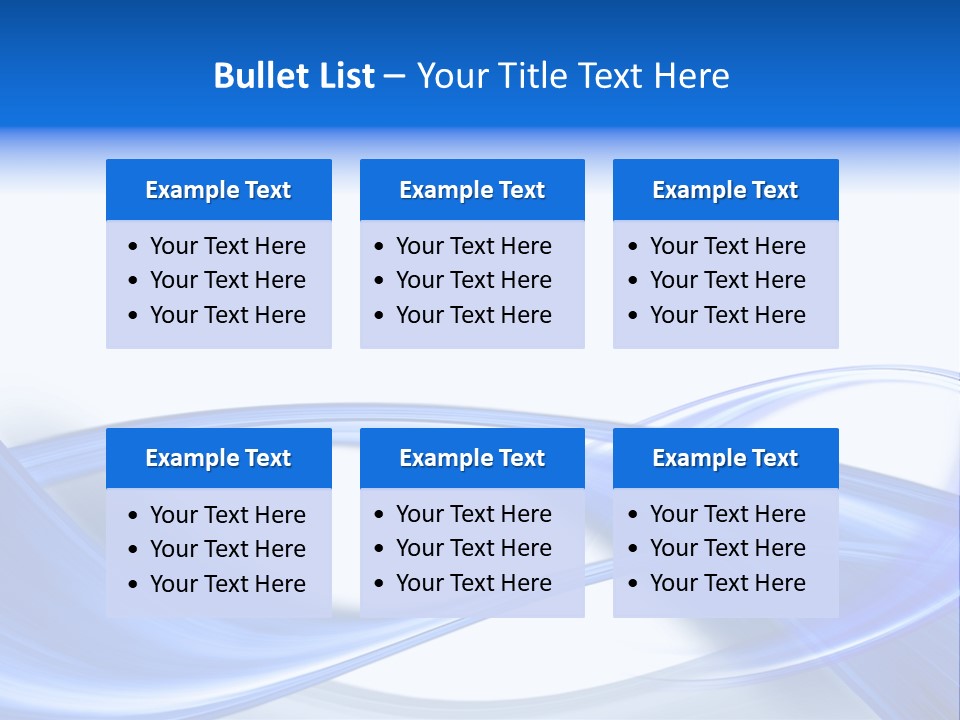 A Blue And White Background With Waves PowerPoint Template